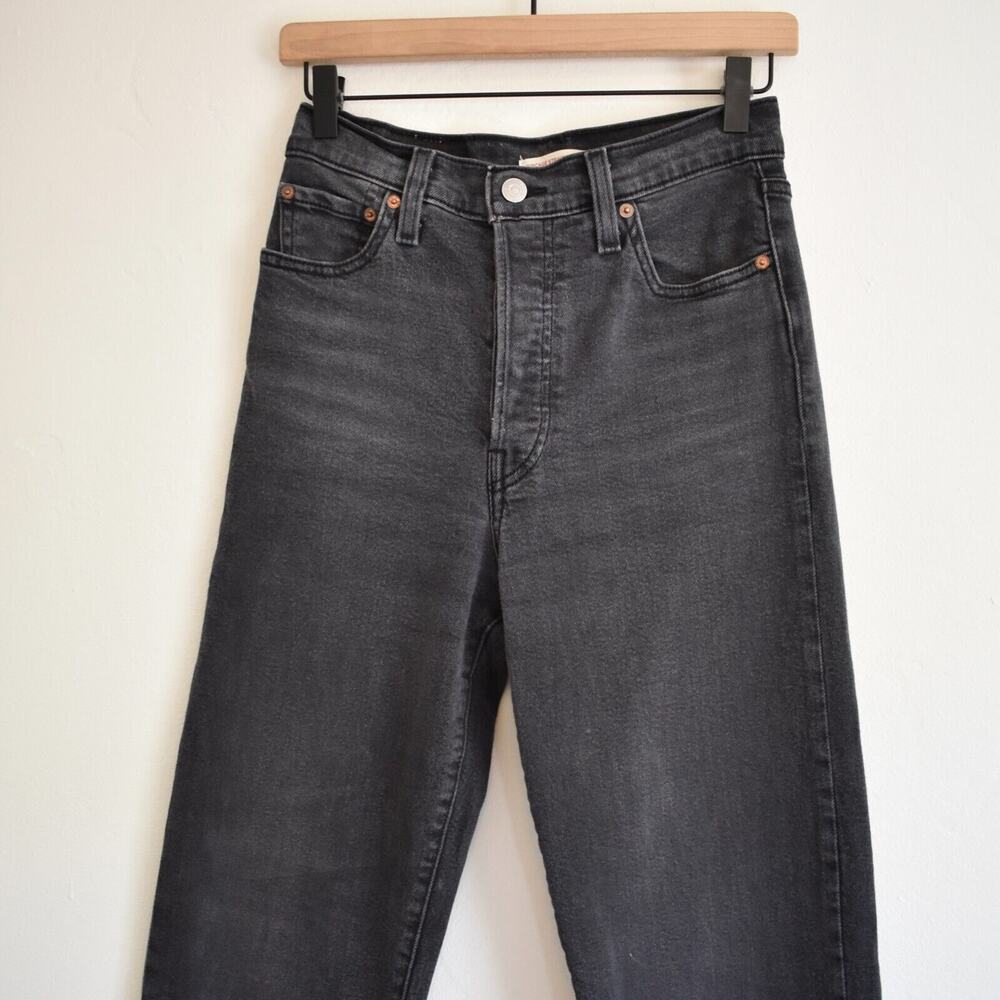 LEVI'S The Ribcage High Rise Rigid Straight Ankle Denim Jean - Picture 4 of 10